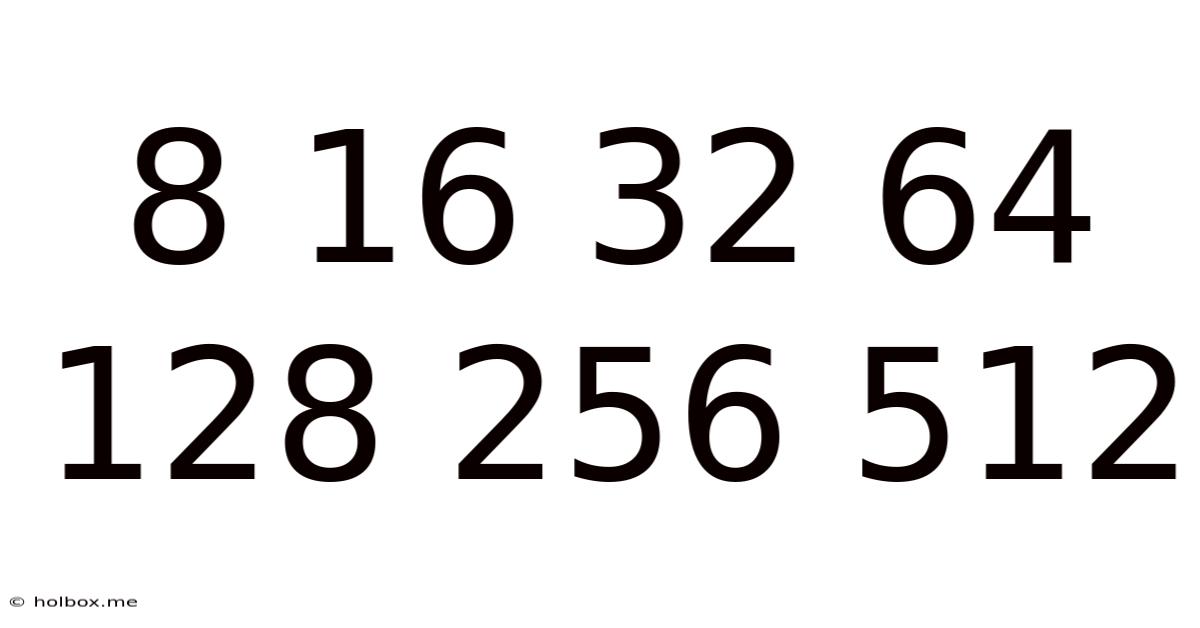 8 16 32 64 128 256 512