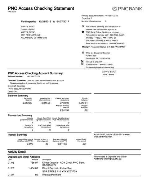 A Bank Statement Provided By The Bank Includes