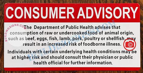 A Consumer Advisory Is Required When Serving