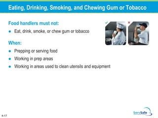 A Food Handler May Chew Tobacco In