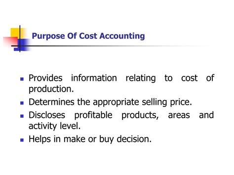 A Major Purpose Of Cost Accounting Is To