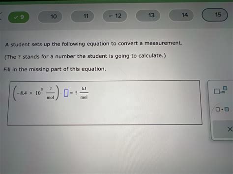 A Student Sets Up The Following Equation