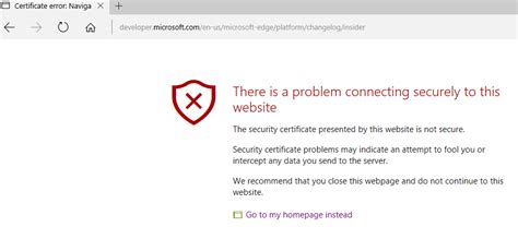 A User Receives This Error Message Not Secure