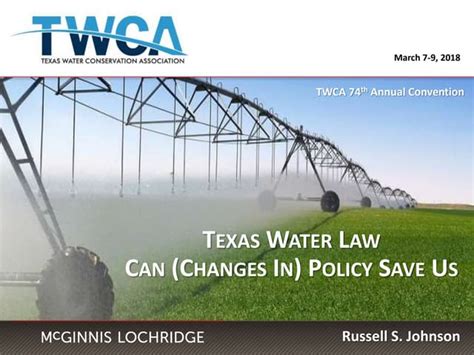 According To Texas Water Law And Policies