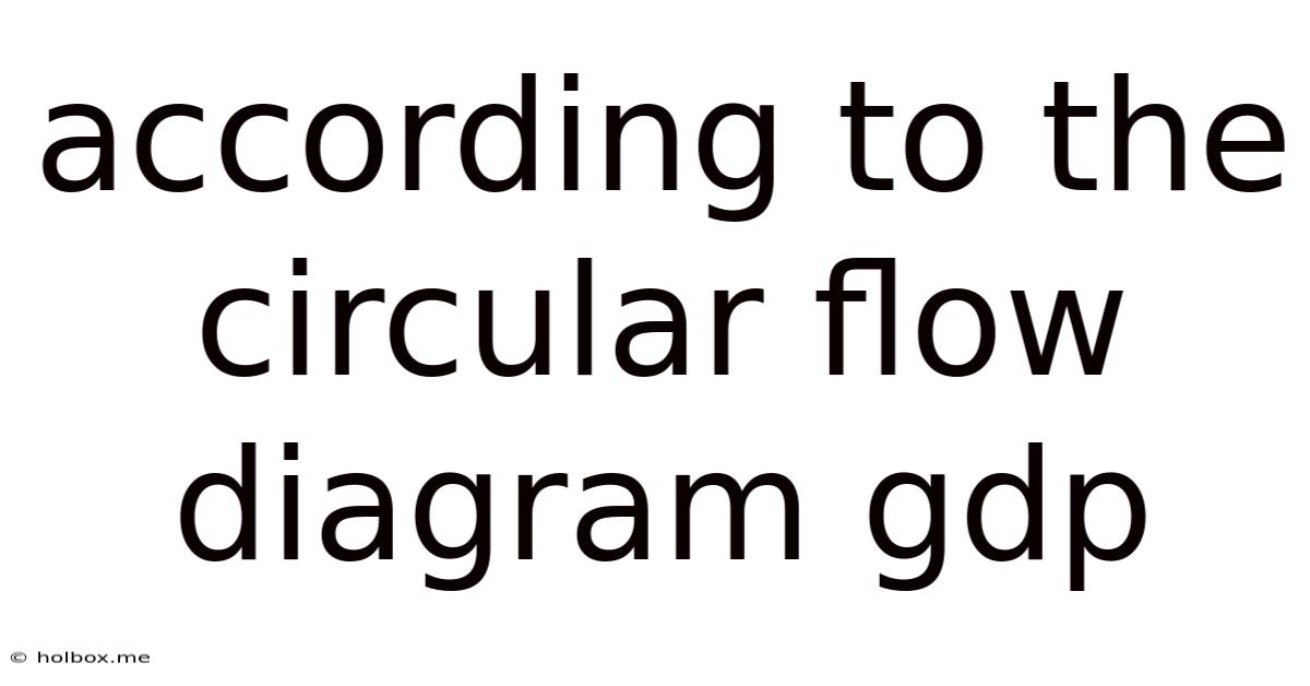 According To The Circular Flow Diagram Gdp