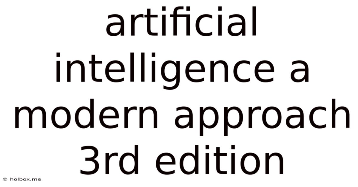 Artificial Intelligence A Modern Approach 3rd Edition