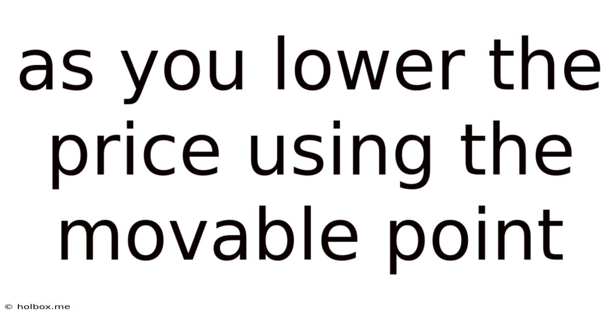 As You Lower The Price Using The Movable Point