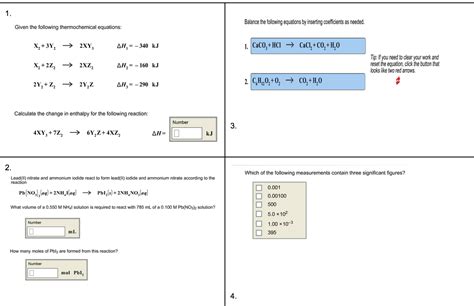 Balance The Following Equations By Inserting Coefficients As Needed