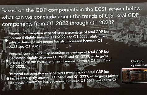 Based On The Gdp Components In The Ecst Screen Below