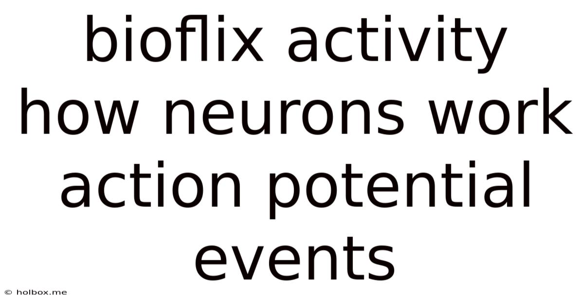 Bioflix Activity How Neurons Work Action Potential Events