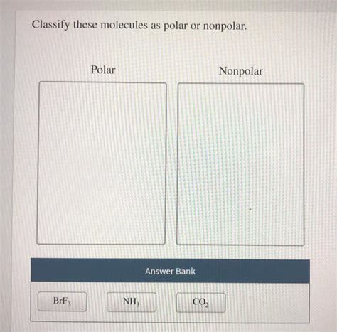 Classify These Molecules As Polar Or Nonpolar