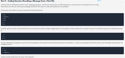 Coding Exercise: Decoding A Message From A Text File Pytthon