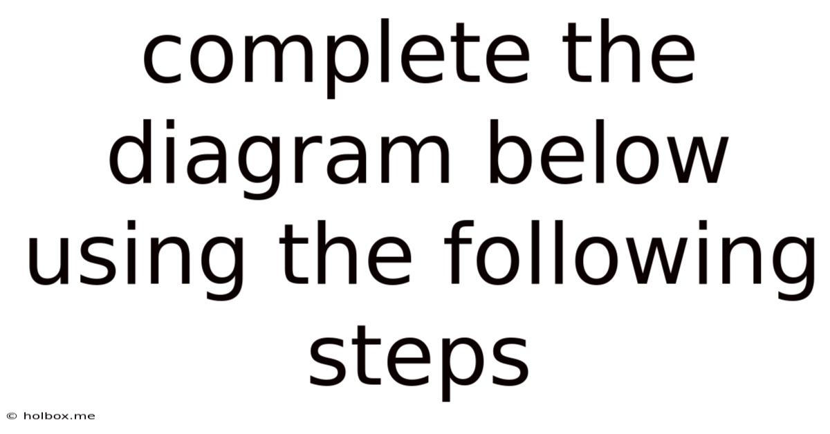 Complete The Diagram Below Using The Following Steps