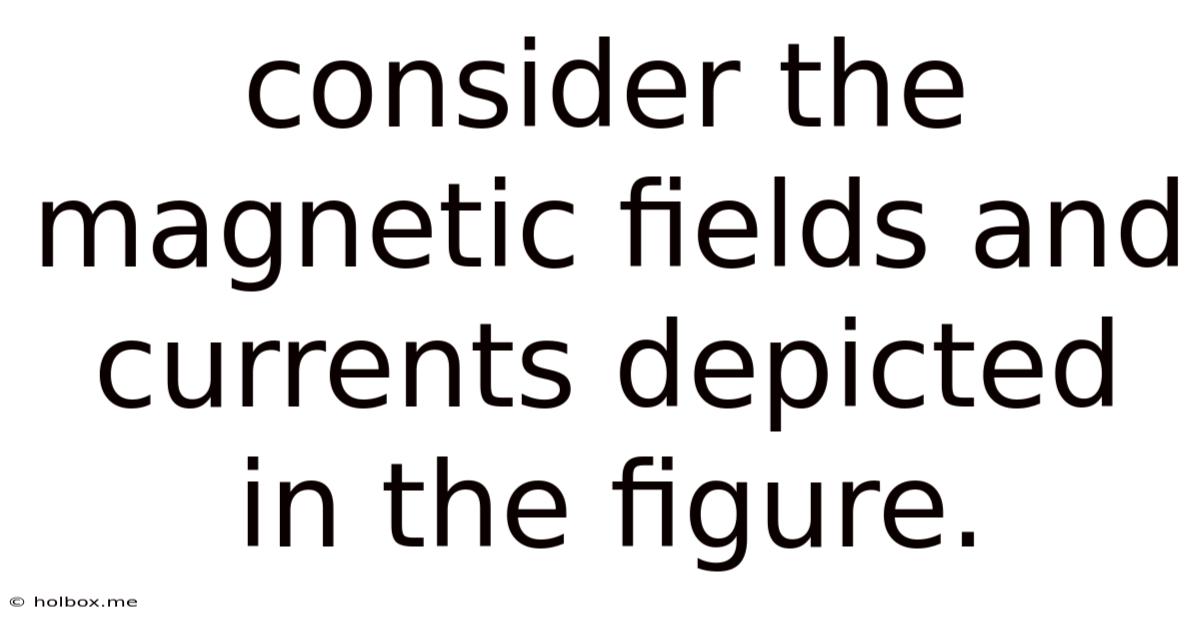 Consider The Magnetic Fields And Currents Depicted In The Figure.