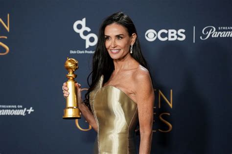 Demi Moore's Golden Globes 2025 Win