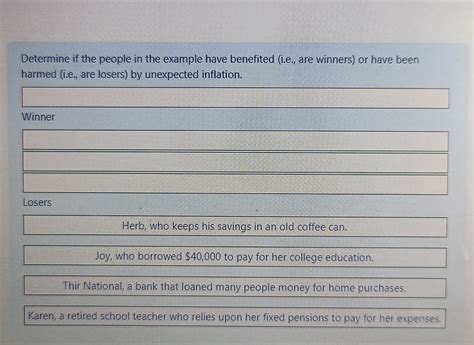 Determine If The People In The Example Have Benefited