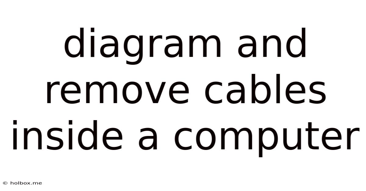Diagram And Remove Cables Inside A Computer