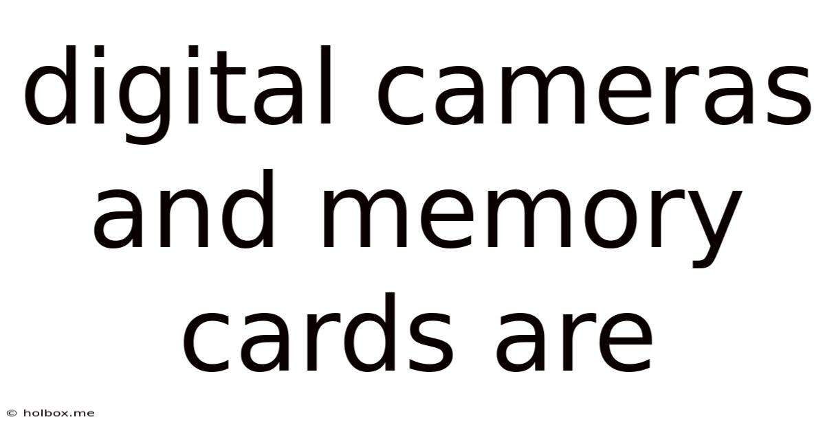 Digital Cameras And Memory Cards Are