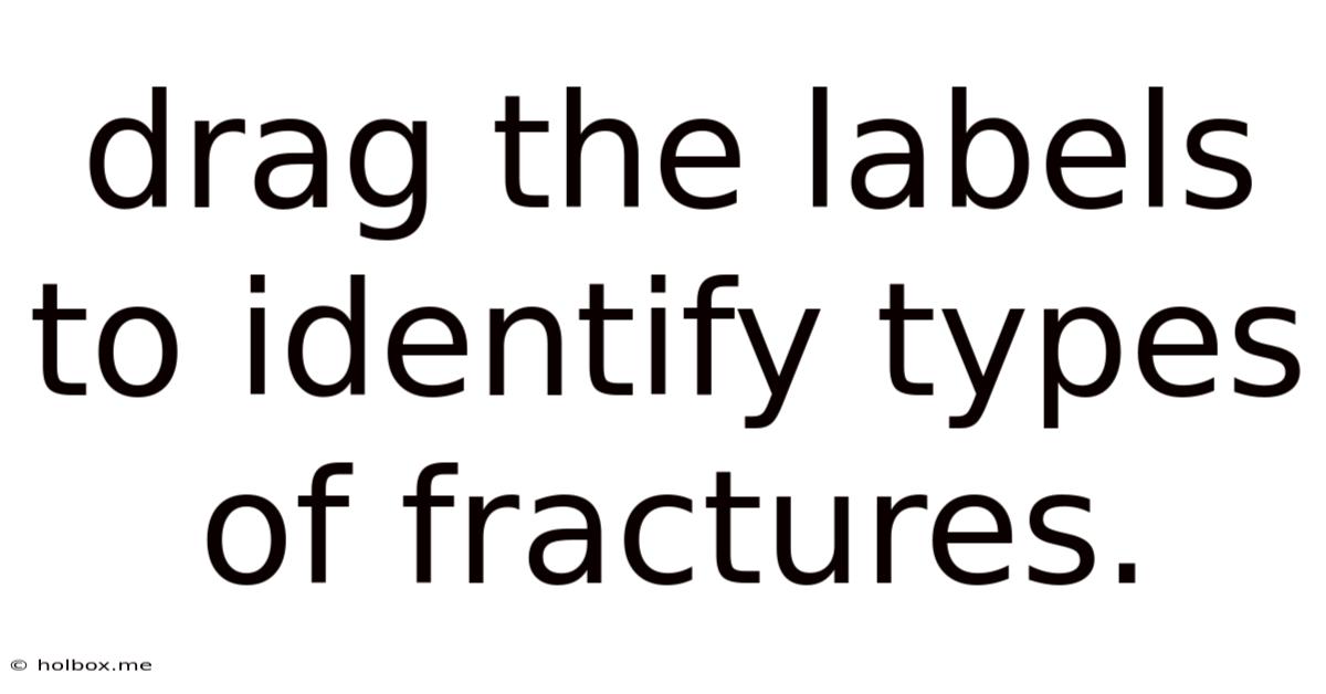 Drag The Labels To Identify Types Of Fractures.