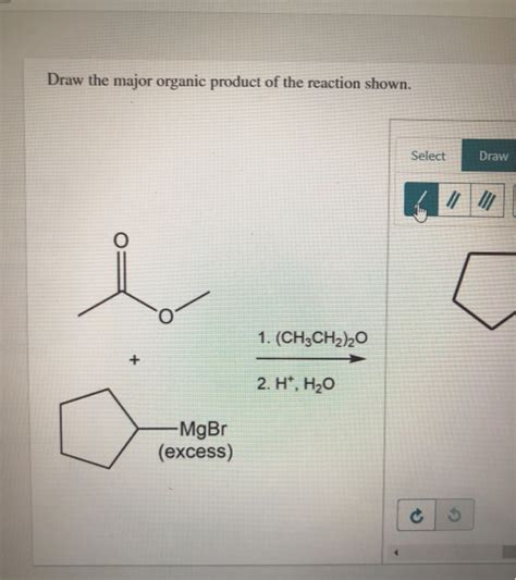 Draw The Major Organic Product Of The Reaction Shown