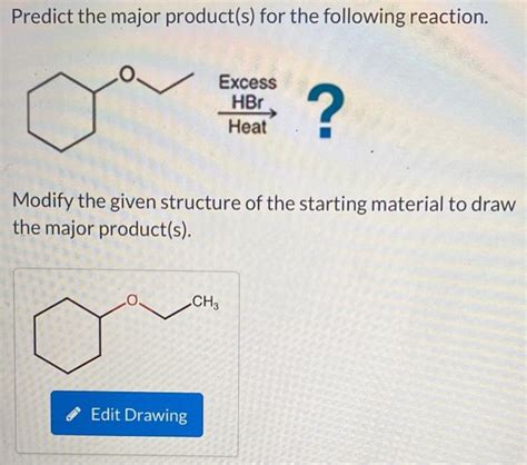 Draw The Major Product S Of The Following Reaction