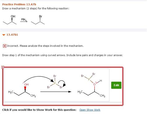 Draw The Mechanism For The Following Reaction