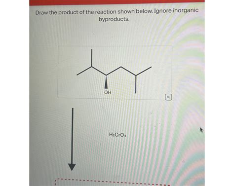 Draw The Product Of The Reaction Shown Below