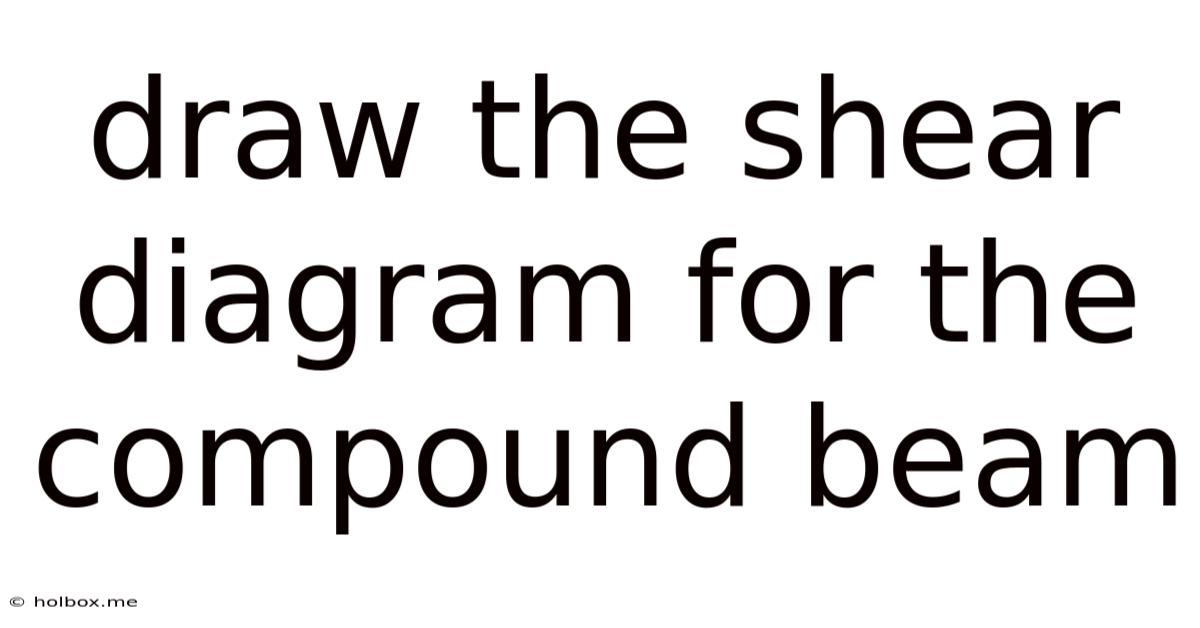 Draw The Shear Diagram For The Compound Beam