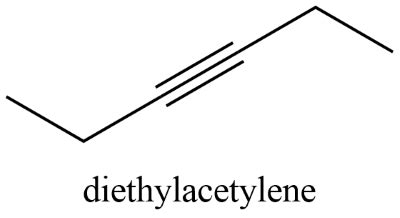 Draw The Structural Formula Of Diethylacetylene