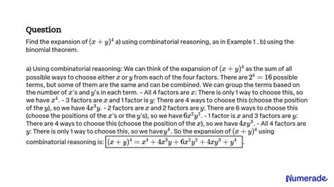 Find The Expansion Using Ombinatorial Reasoning