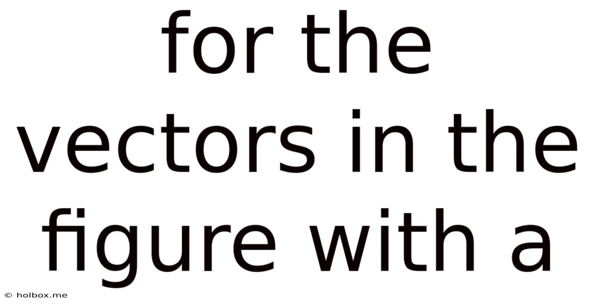 For The Vectors In The Figure With A