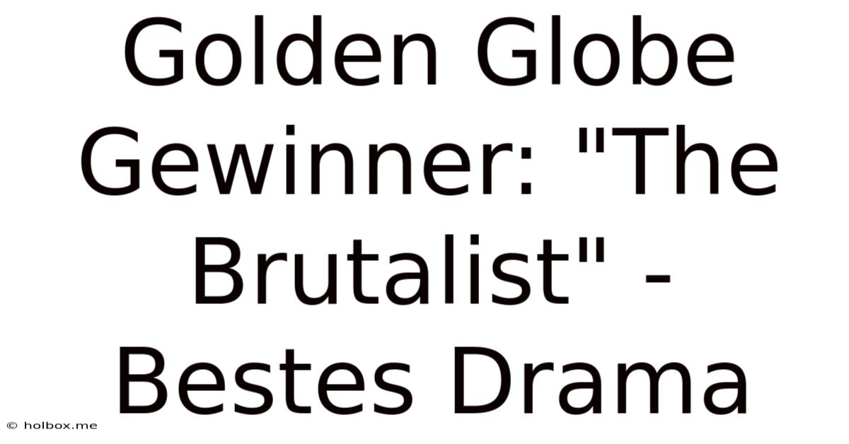 Golden Globe Gewinner: 