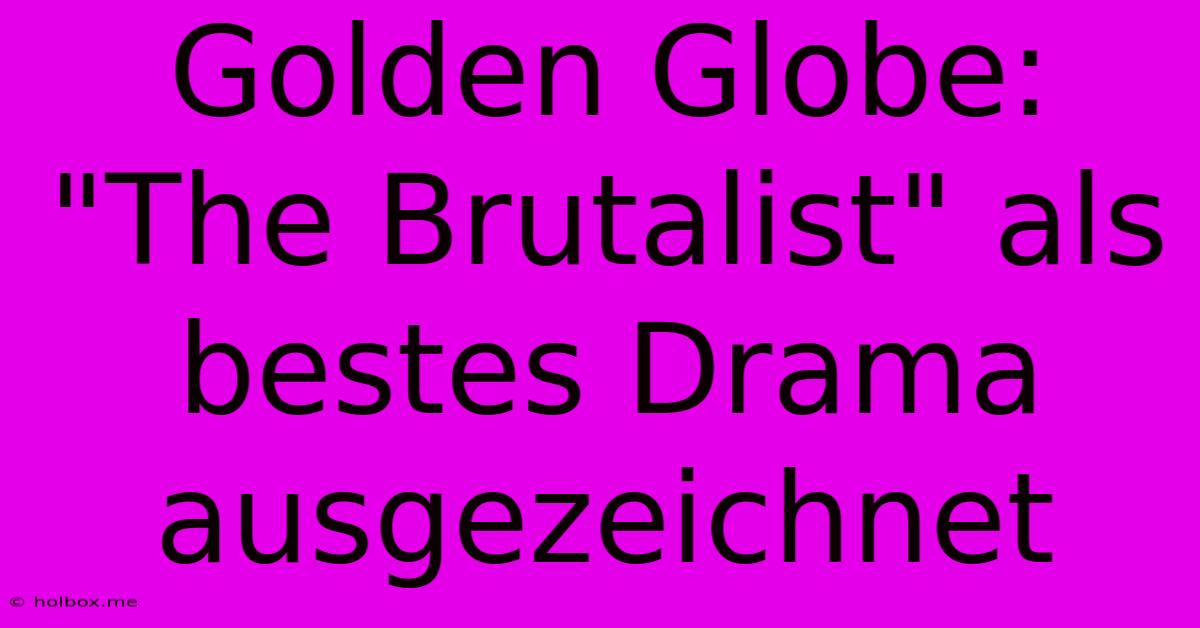 Golden Globe: 