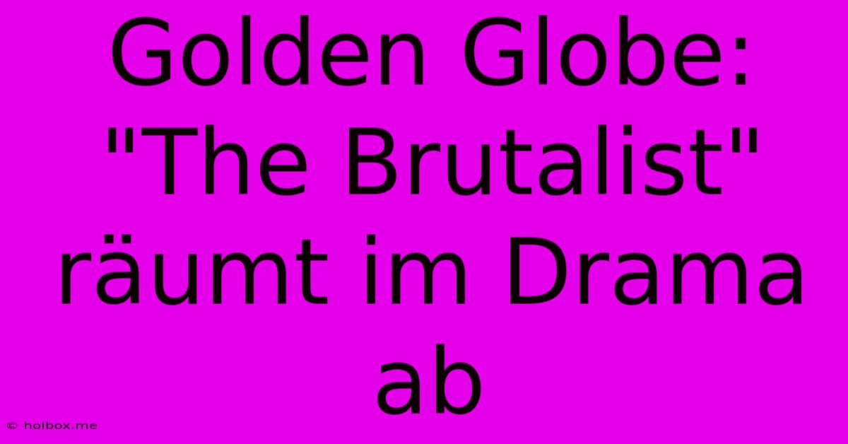 Golden Globe: 