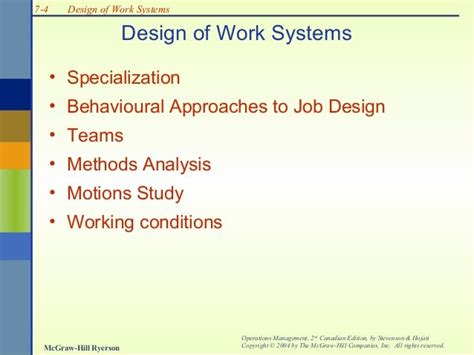 He Design Of Work Systems Typically Involves: