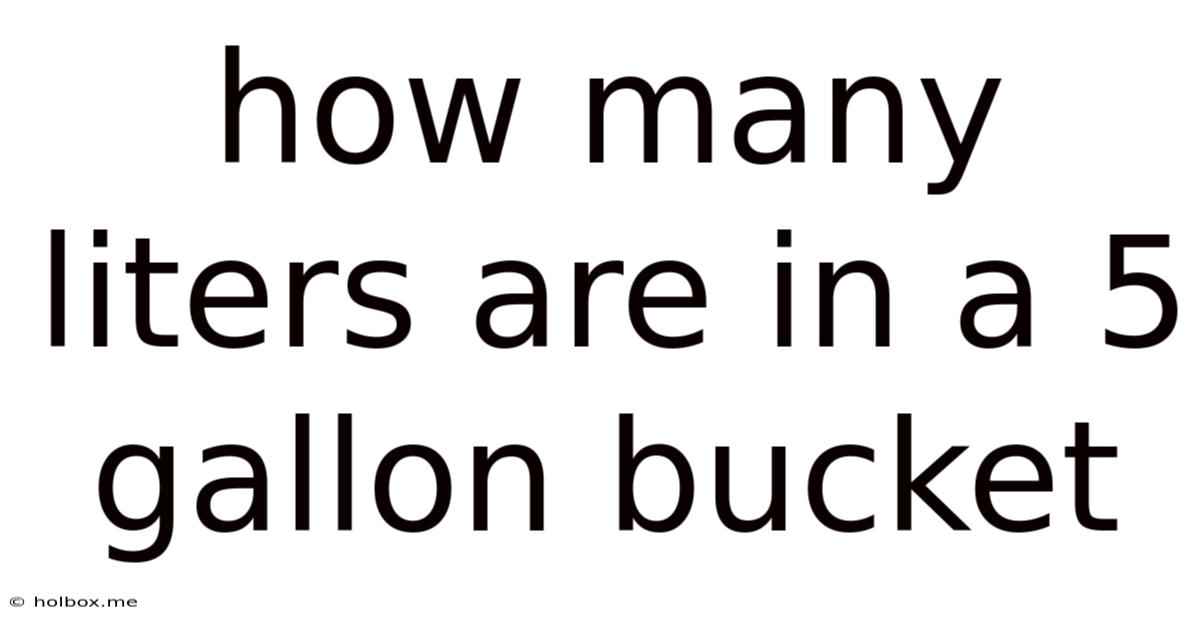 How Many Liters Are In A 5 Gallon Bucket