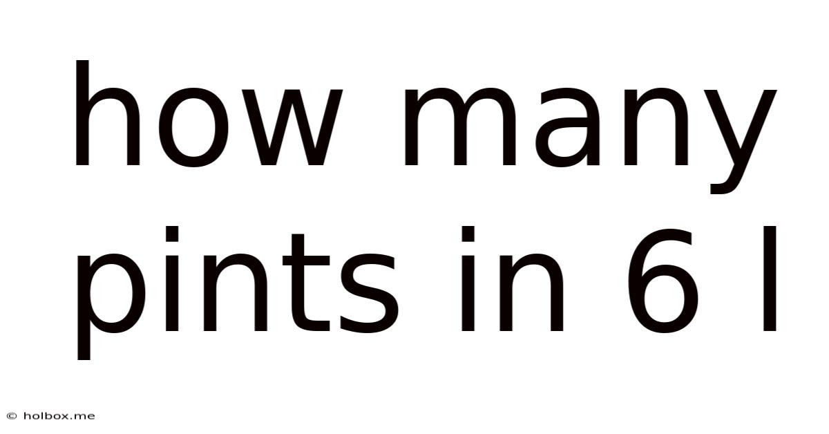 How Many Pints In 6 L