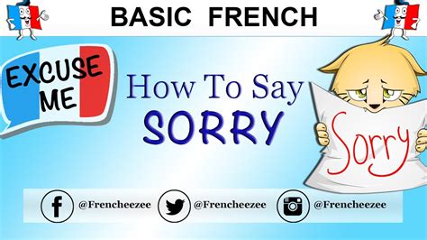 How To Say Sorry In French Language