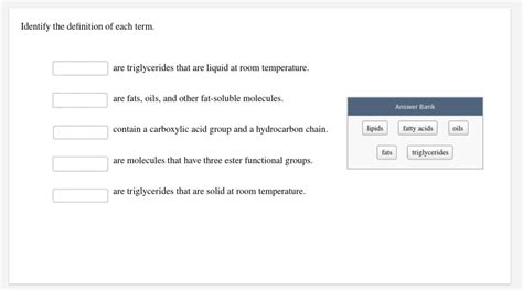 Identify The Definition Of Each Term