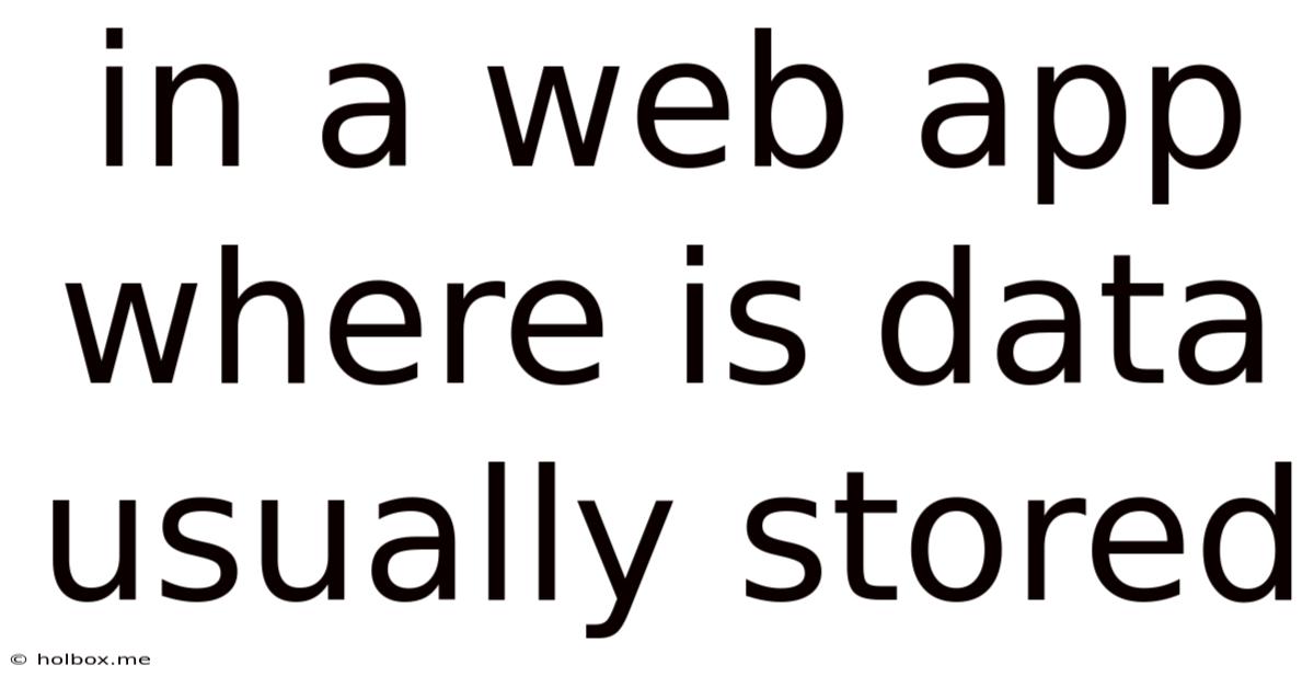 In A Web App Where Is Data Usually Stored