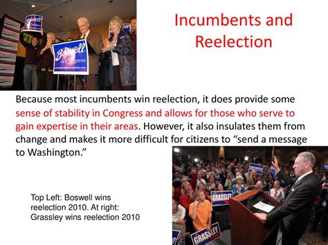 Incumbents May Have Some Problems In Reelection Campaigns If