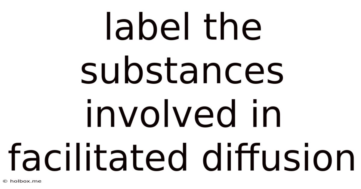 Label The Substances Involved In Facilitated Diffusion
