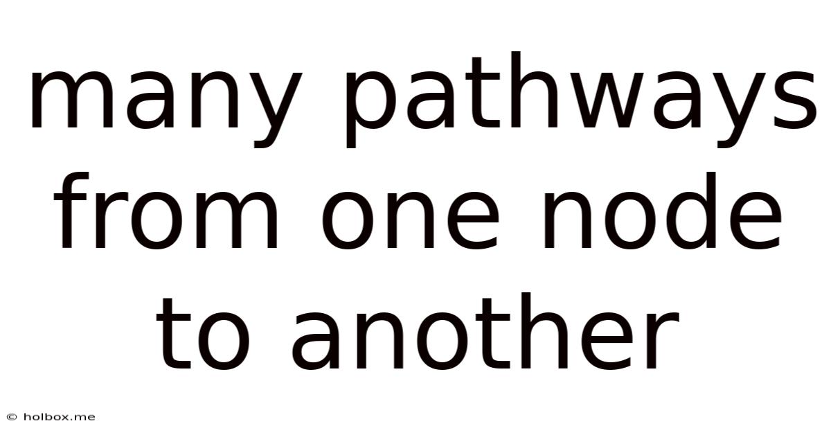 Many Pathways From One Node To Another