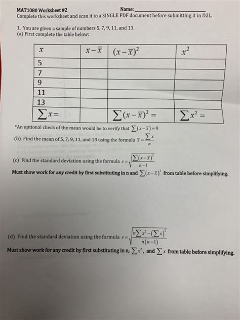 Mastery Worksheet Mat 1033 Test 1 Answers