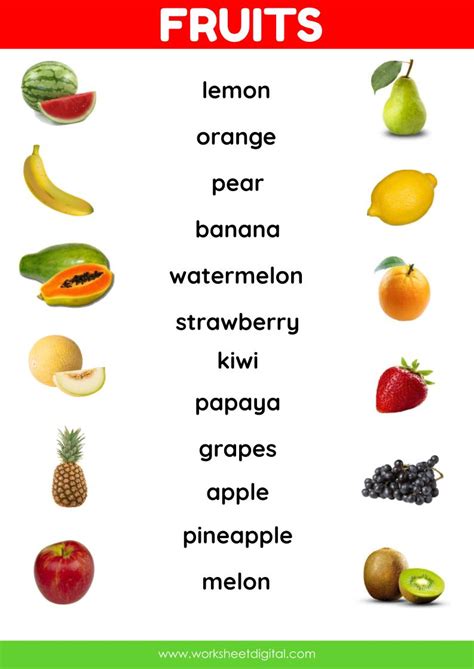 Match The Fruit With The Appropriate Class.