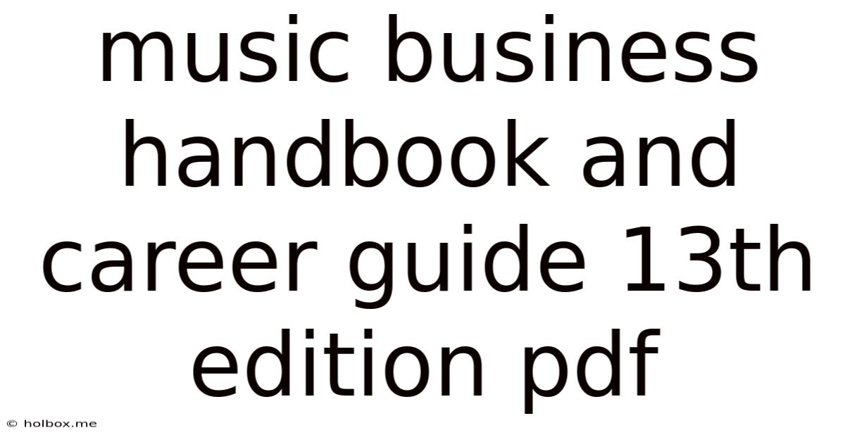 Music Business Handbook And Career Guide 13th Edition Pdf