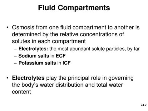 Osmosis From One Fluid Compartment To Another Is Determined By