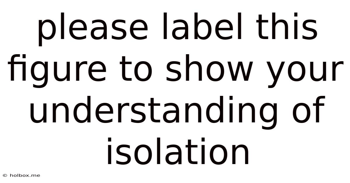 Please Label This Figure To Show Your Understanding Of Isolation