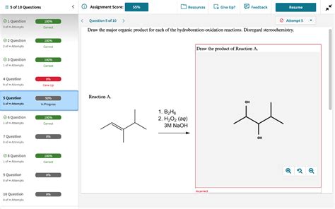 Predict The Oxidation Product Of Treating The Given Alkene