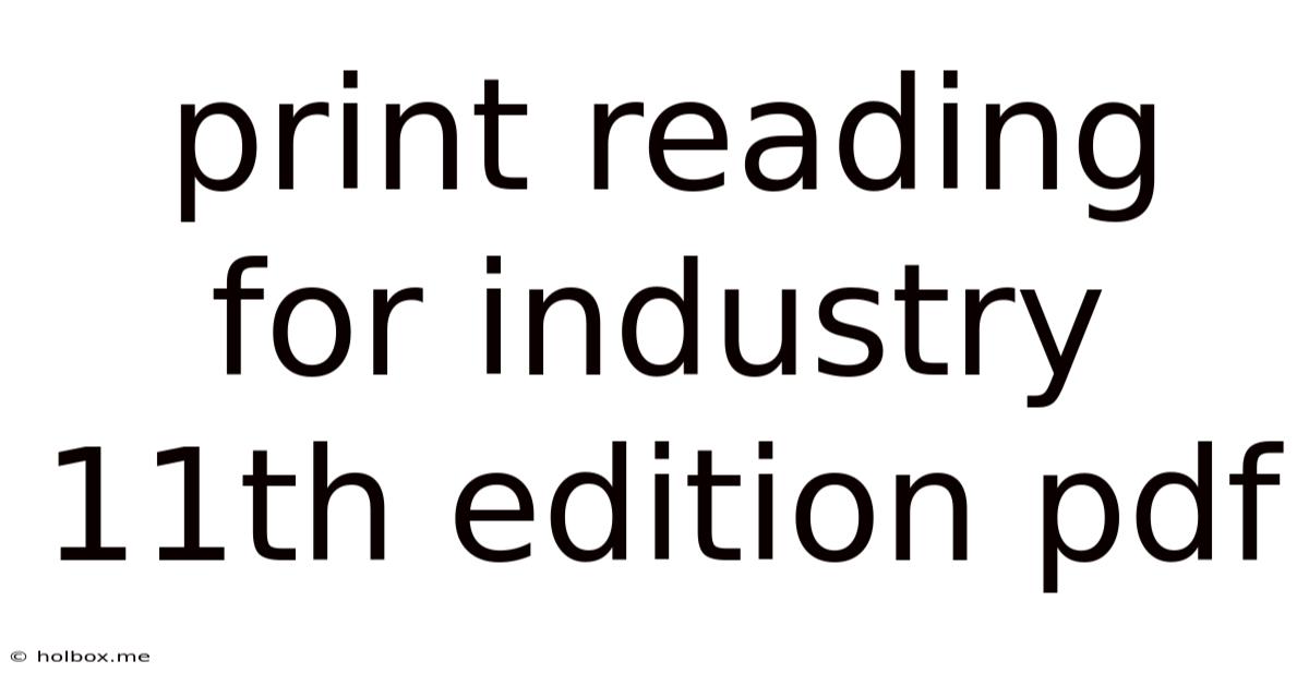 Print Reading For Industry 11th Edition Pdf
